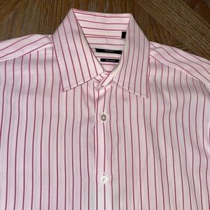 BOSS Hugo Boss Enzo Striped Button Down Long Sleeve Formal Shirt Regular Fit